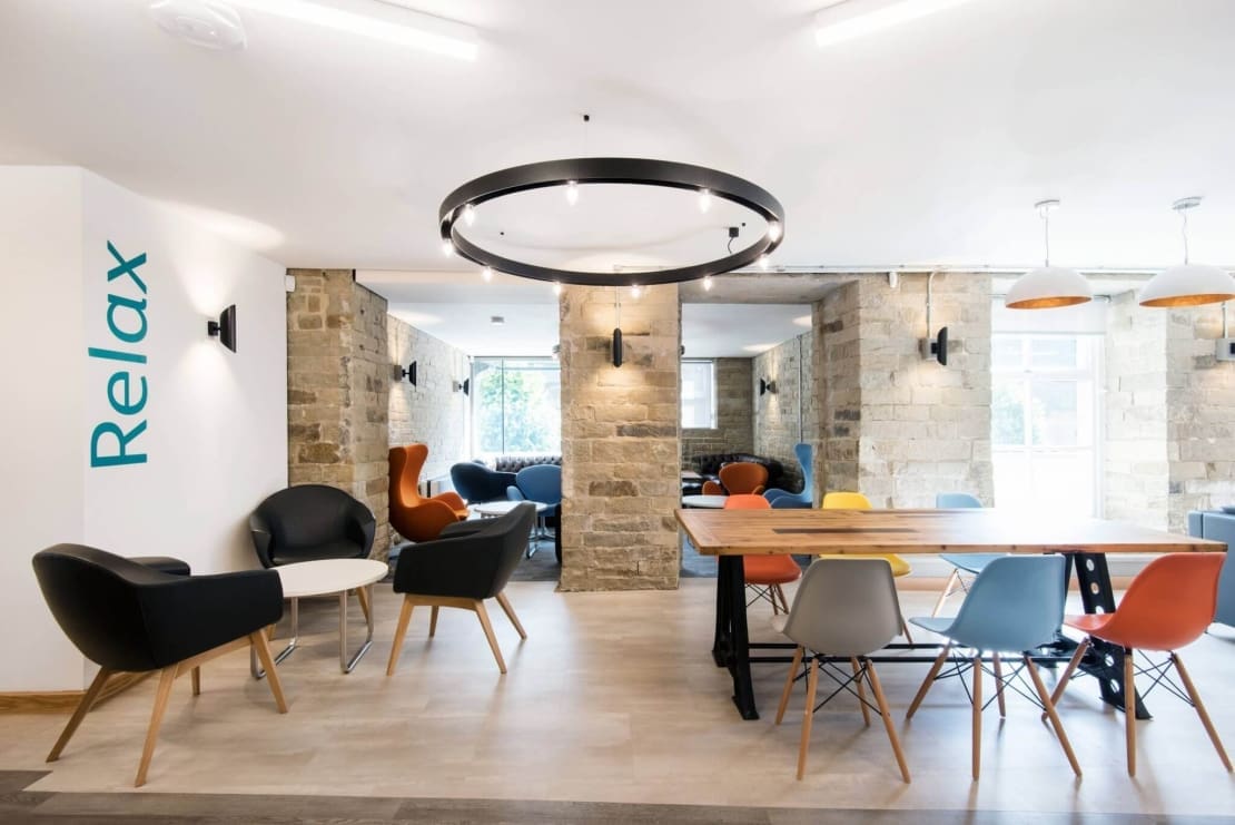 Image shows example of collaborative workspace by Ben Johnson Interiors