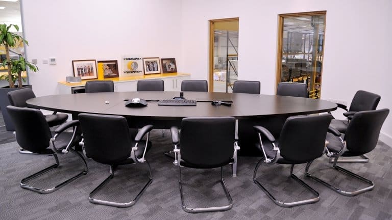 A-Safe boardroom by Ben Johnson Interiors