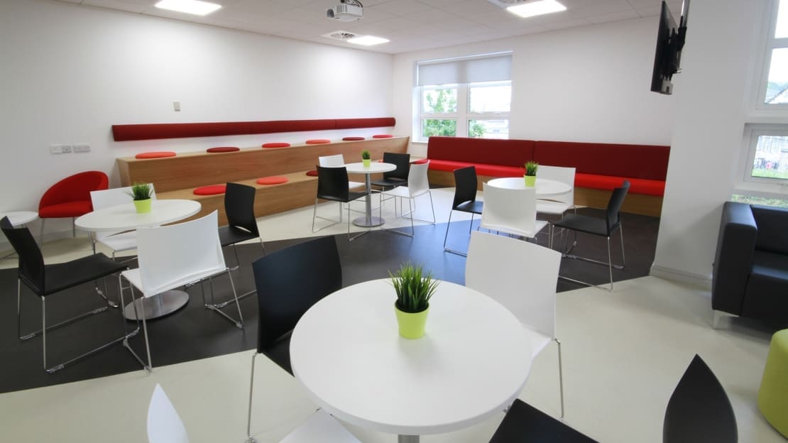 Rank Group breakout area Rank Group Sheffield Fit out