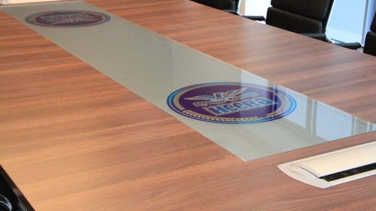 Branded boardroom table