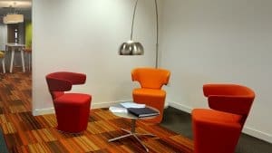 Autumn coloured office chairs