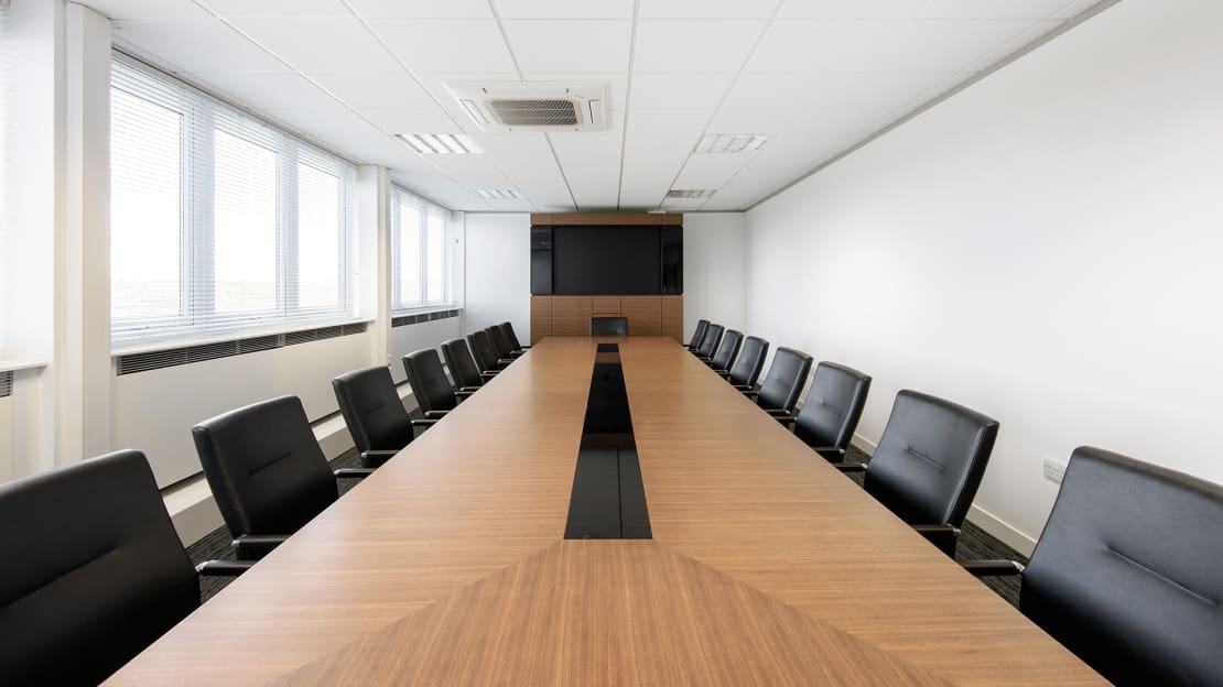 Bespoke long boardroom table