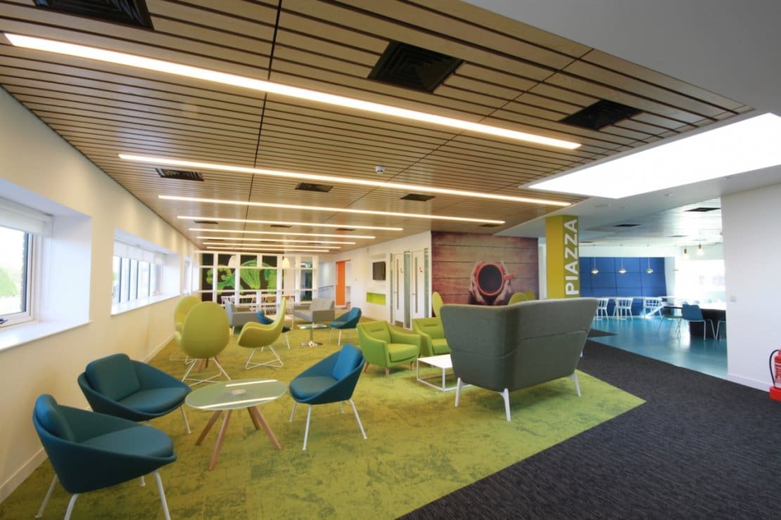 Different lighting styles for different areas for Unilever