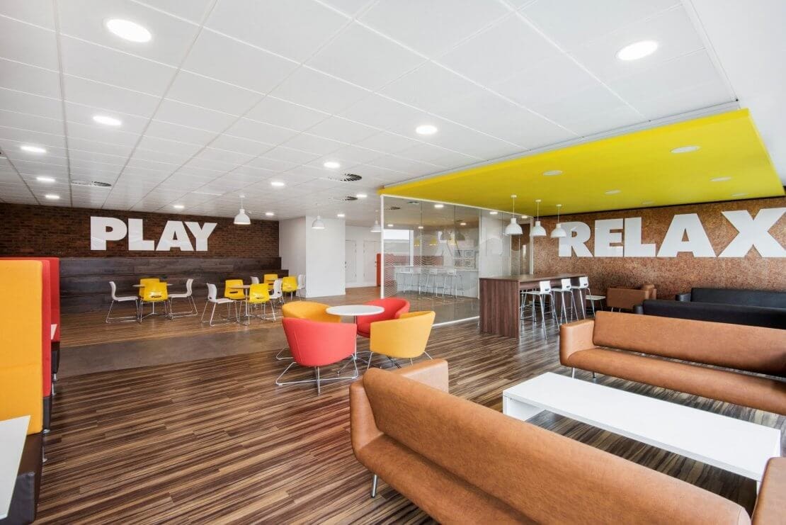 Our client Turnitin breakout area