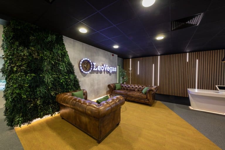 LeoVegas UK - Reception Area design by Ben Johnson Interiors